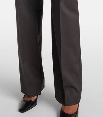 Mikkela high-rise wool and mohair pants  | The Row