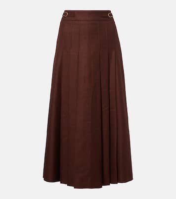 Wesley wool and cashmere midi skirt | Gabriela Hearst