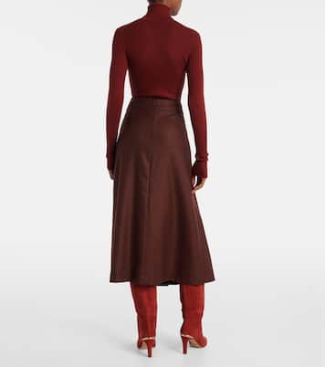 Wesley wool and cashmere midi skirt | Gabriela Hearst