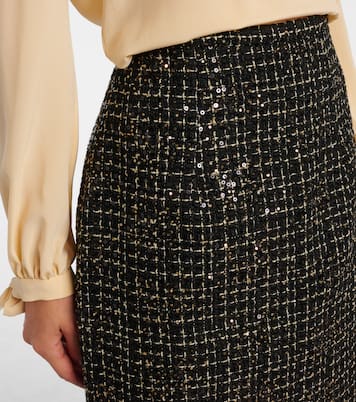 Gonna a tubino Ayaka in tweed con paillettes | Safiyaa