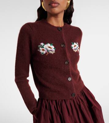 Verzierter Cardigan aus Kaschmir und Baumwolle | Shushu/Tong