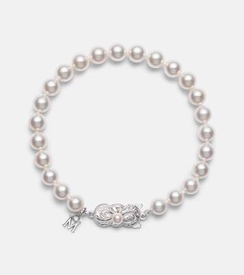 18kt white gold bracelet with pearls | Mikimoto