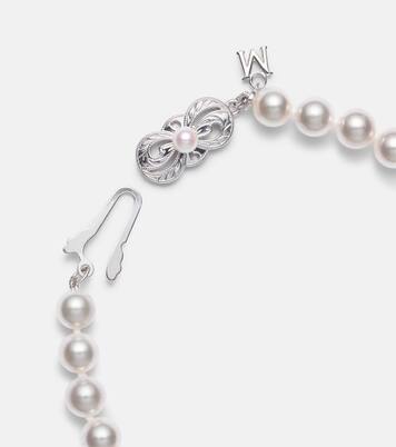 18kt white gold bracelet with pearls | Mikimoto