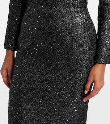 Sequined lamé tweed pencil skirt | Carolina Herrera