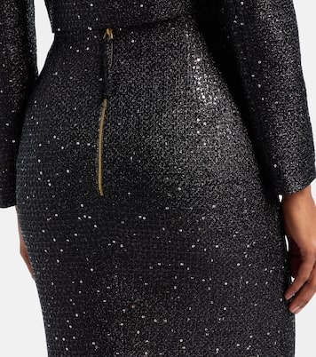 Sequined lamé tweed pencil skirt | Carolina Herrera