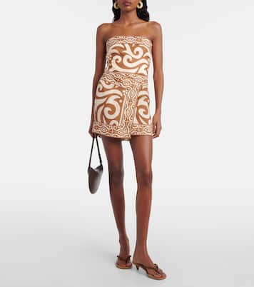 Raíz Ritual strapless linen minidress | Johanna Ortiz