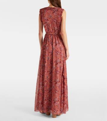 Vestido largo Aida de chifón en mezcla de seda | Ulla Johnson