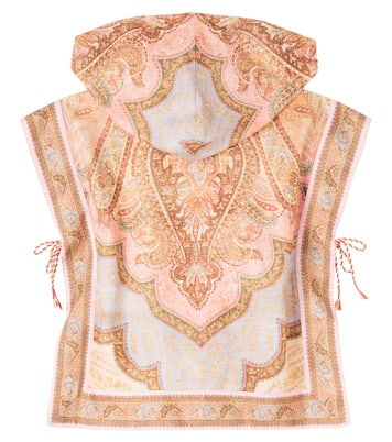 Awaken hooded cotton poncho | Zimmermann Kids