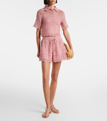 Shorts Wanderlust de croché en mezcla de algodón | Zimmermann