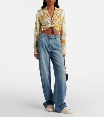 Greca canvas sneakers | Versace