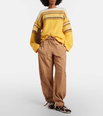 Fair Isle alpaca and wool-blend intarsia sweater | Ganni