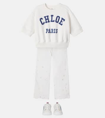 T-shirt en jersey de coton à logo | Chloé Kids