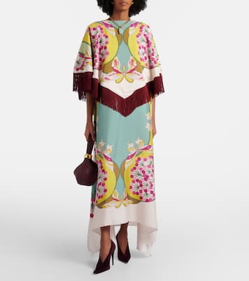 Florette Placée reversible satin poncho | La DoubleJ