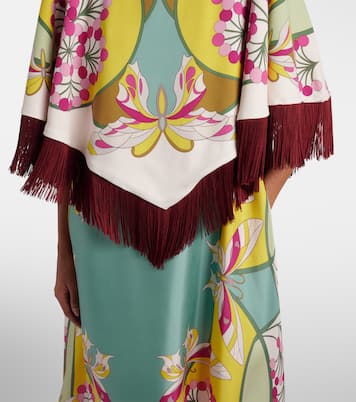 Florette Placée reversible satin poncho | La DoubleJ