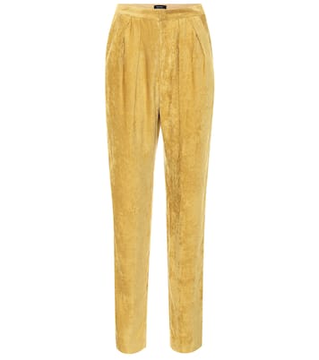 Fany high-rise straight velvet pants | Isabel Marant