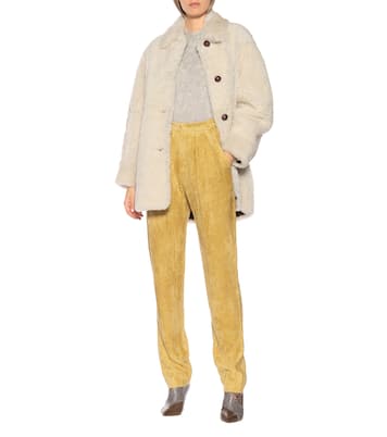 Fany high-rise straight velvet pants | Isabel Marant