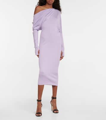 Robe midi en cachemire et soie | Tom Ford