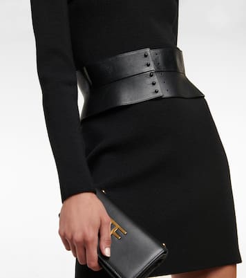 Belted wool-blend minidress | Tom Ford