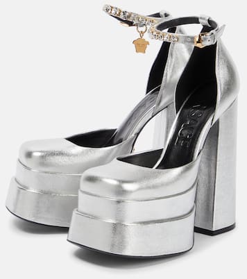 Medusa Aevitas leather platform pumps | Versace