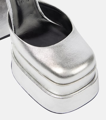 Medusa Aevitas leather platform pumps | Versace
