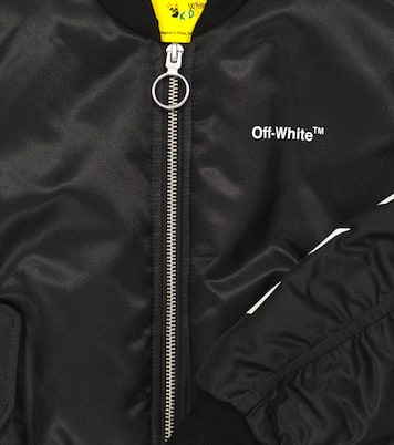 Striped nylon bomber jacket | Off-White Kids