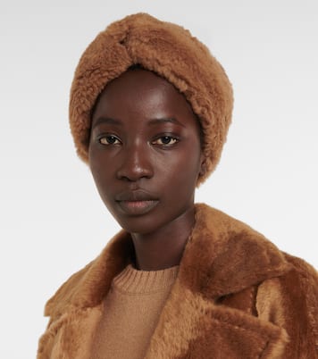 Ovid camel hair and silk teddy headband | Max Mara