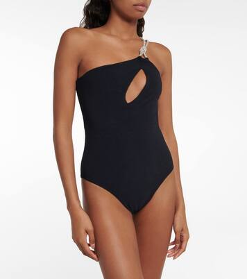 Saint embellished one-shoulder swimsuit | Simkhai