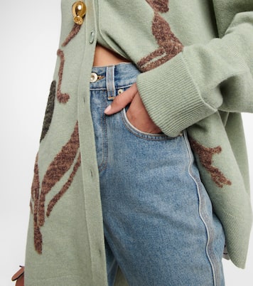 Jeans cropped con anagrama de tiro alto | Loewe