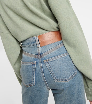 Jeans cropped con anagrama de tiro alto | Loewe