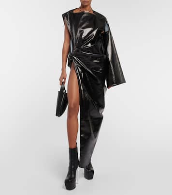 Asymmetrical denim gown | Rick Owens
