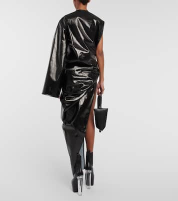 Asymmetrical denim gown | Rick Owens