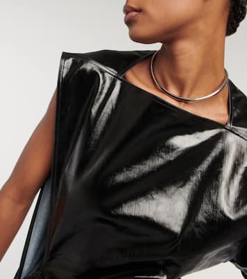 Asymmetrical denim gown | Rick Owens