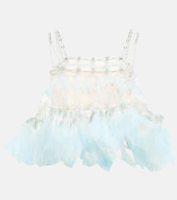 Top cropped in tulle | Susan Fang