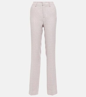 Pantalon droit à taille mi-haute à sequins | Alessandra Rich