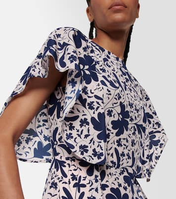 Abito midi in seta con stampa floreale | Stella McCartney