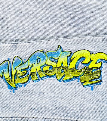 Jean droit brodé à logo | Versace Kids