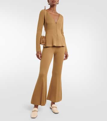 Pantalon évasé en laine mélangée | Joseph