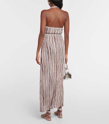 Verziertes Maxikleid aus Häkelstrick | Missoni