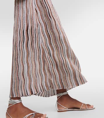 Verziertes Maxikleid aus Häkelstrick | Missoni