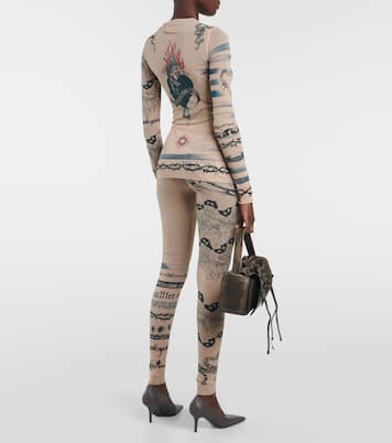 x KNWLS printed mesh top | Jean Paul Gaultier