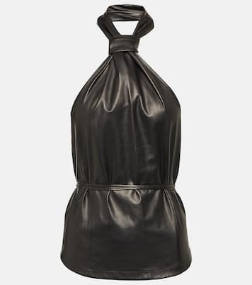 Top de piel con cuello halter | Ann Demeulemeester