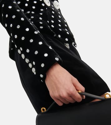 Polka-dot embellished velvet blazer | Balmain