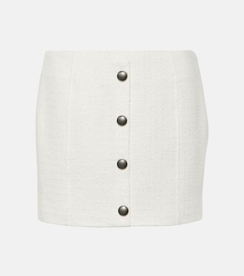 Minifalda de tweed bouclé a cuadros | Alessandra Rich
