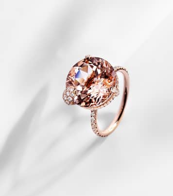 Anello Peekaboo in oro rosa 18kt con morganite e diamanti | Bucherer Fine Jewellery