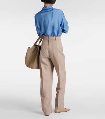 Pantaloni regular in lana vergine | Victoria Beckham