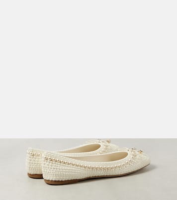 Elme embellished satin ballet flats | Jimmy Choo