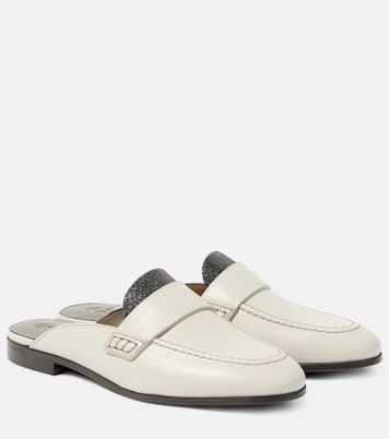 Mules Monili en cuir | Brunello Cucinelli