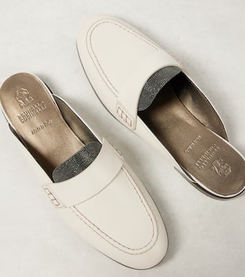Mules Monili en cuir | Brunello Cucinelli