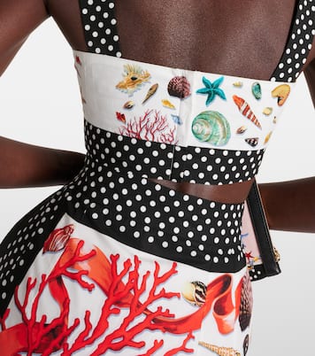 Top raccourci Capri imprimé en coton | Dolce&Gabbana