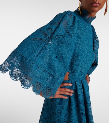 Cutout lace guipure midi dress | Farm Rio